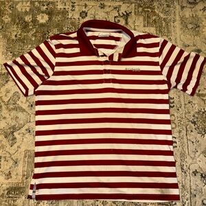 Columbia Red and White Striped Men's Shirt
